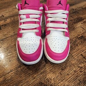 Nike Air Jordan 1 Low Fierce Pink Black White.